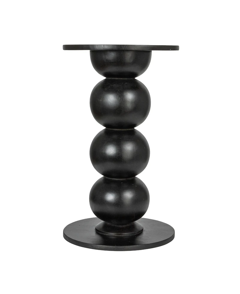 Storied Home 13" Mango Wood Round Over-sized Bubble End Table