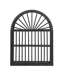 Storied Home 22" Arched Bamboo and Wood Wall Shelf