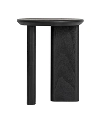 Storied Home 18" Wood Round End Table