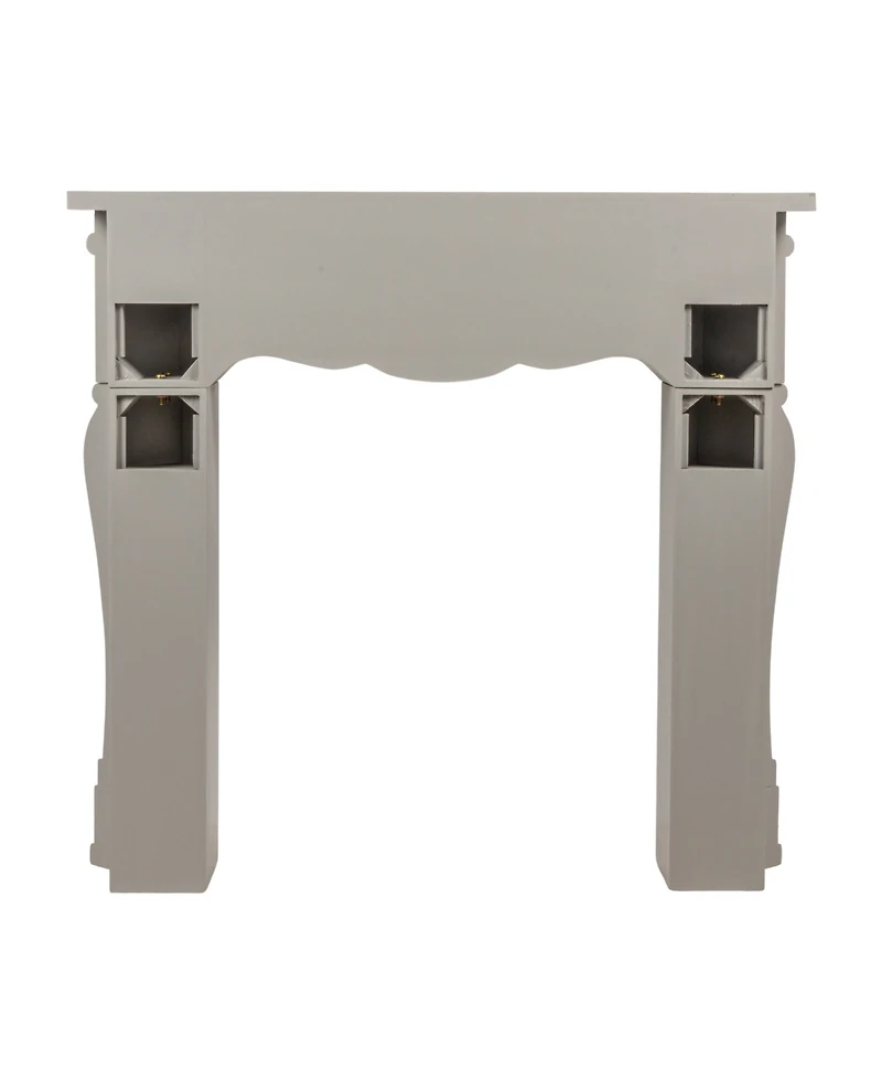 Storied Home 37" Wood Small Victorian Decorative Fireplace Mantel