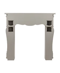 Storied Home 37" Wood Small Victorian Decorative Fireplace Mantel