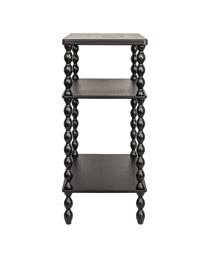 Storied Home Bobbin Leg 20" Wood Rectangle Accent Table