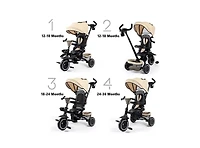 Kinder King 8-in-1 Folding Kids Tricycle Stroller with Adjustable Push Handle, Convertible Toddler