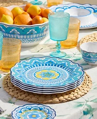 Certified International Melamine Dinner Plates, Set of 4