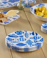 Certified International Fish Tale Dinner Plates, Set of 6