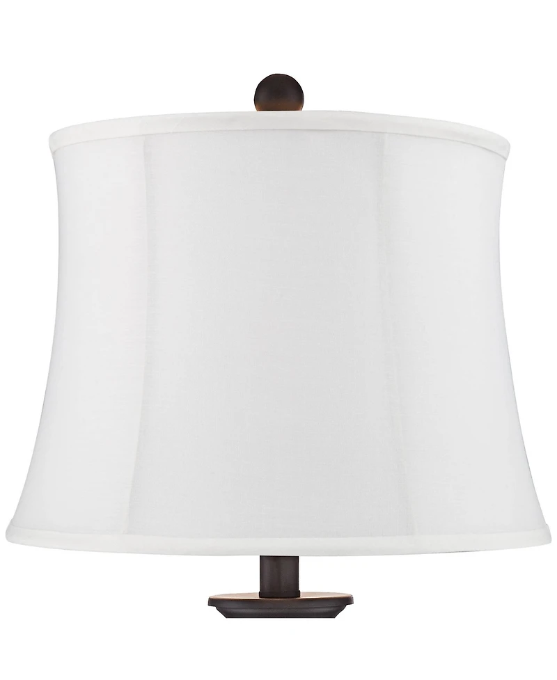 360 Lighting Dolbey 28 Tall Tapered Column Farmhouse Rustic Table Lamps Set of 2 Finish Metal Shade Bedroom