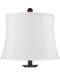 360 Lighting Dolbey 28 Tall Tapered Column Farmhouse Rustic Table Lamps Set of 2 Finish Metal Shade Bedroom