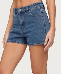 Edikted Women's Milena High Rise Denim Shorts