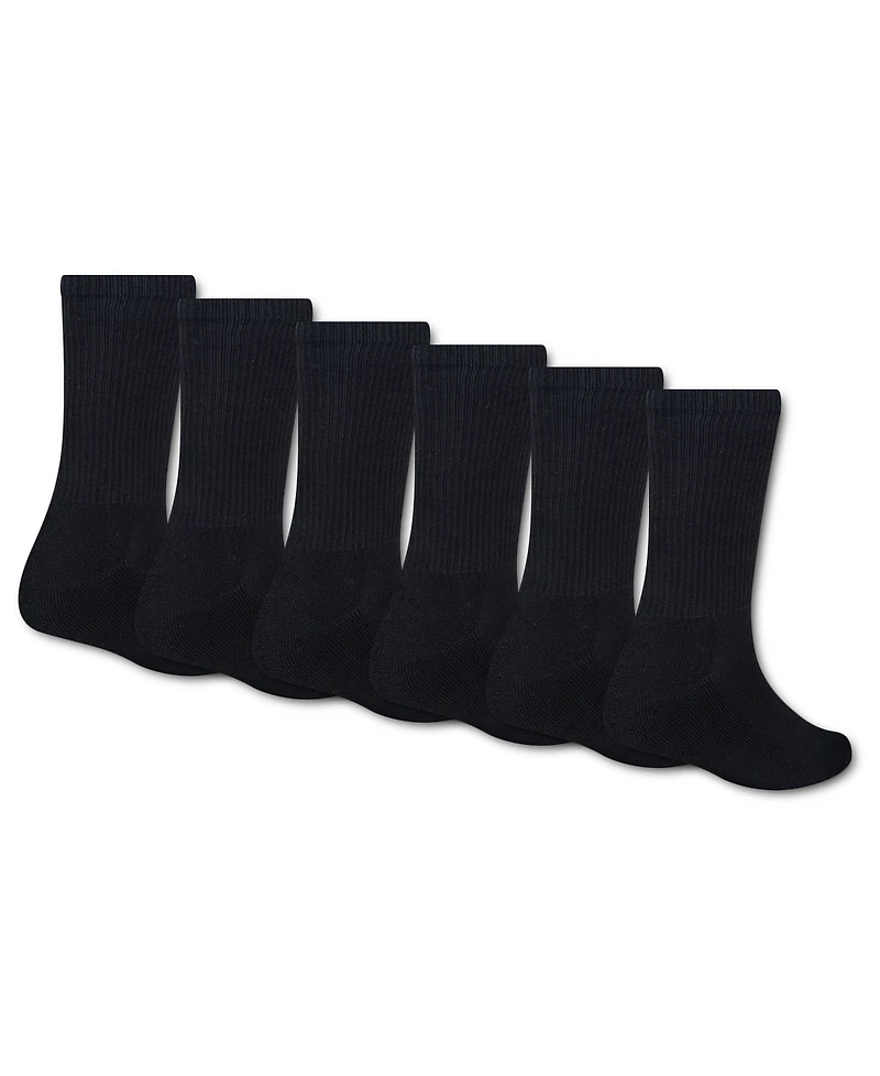 Jordan Boys' 7-11 Everyday Crew Socks, 6-Pack