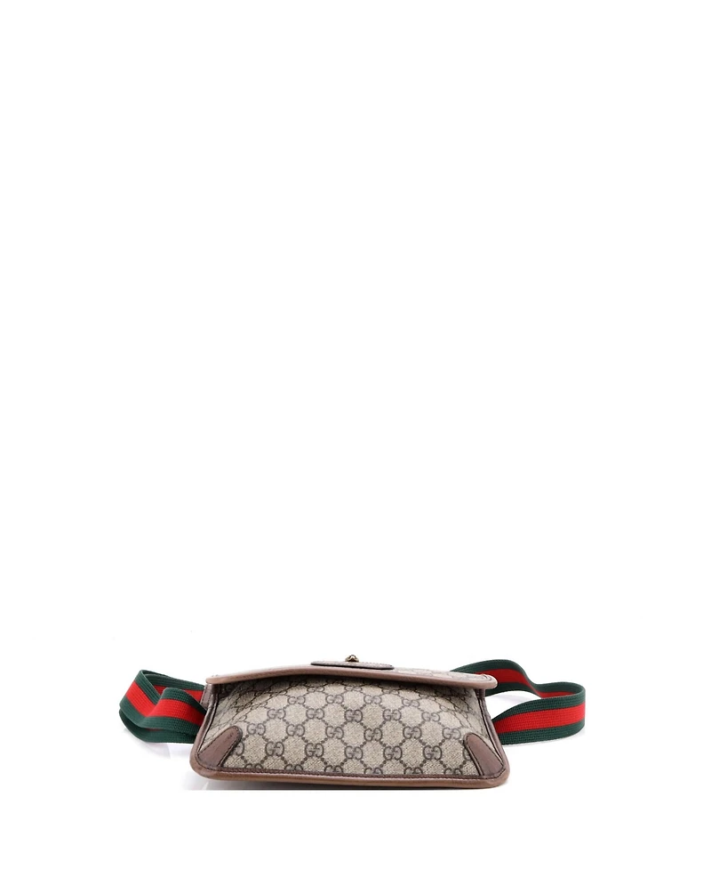 Pre-Owned Gucci Neo Vintage Flap Belt Bag Gg Coated Canvas