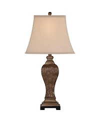 Regency Hill Edgar 29" Tall Urn Traditional Country Cottage End Table Lamps Set of 2 Bronze Finish Living Room Bedroom