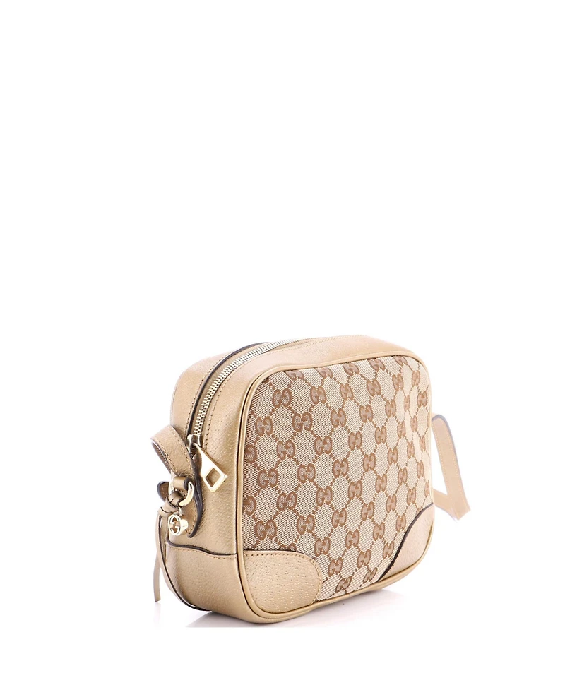 Pre-Owned Gucci Mini Bree Disco Crossbody Bag Gg Canvas with Leather