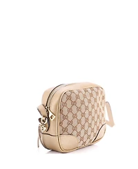 Pre-Owned Gucci Mini Bree Disco Crossbody Bag Gg Canvas with Leather