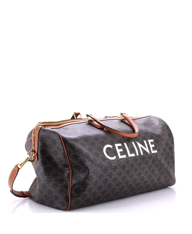 Pre-Owned Celine Large Voyage Duffle Bag Triomphe Coated Canvas