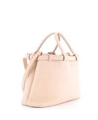 Pre-Owned Prada Medium Double Buckle Belt Tote Bag Leather