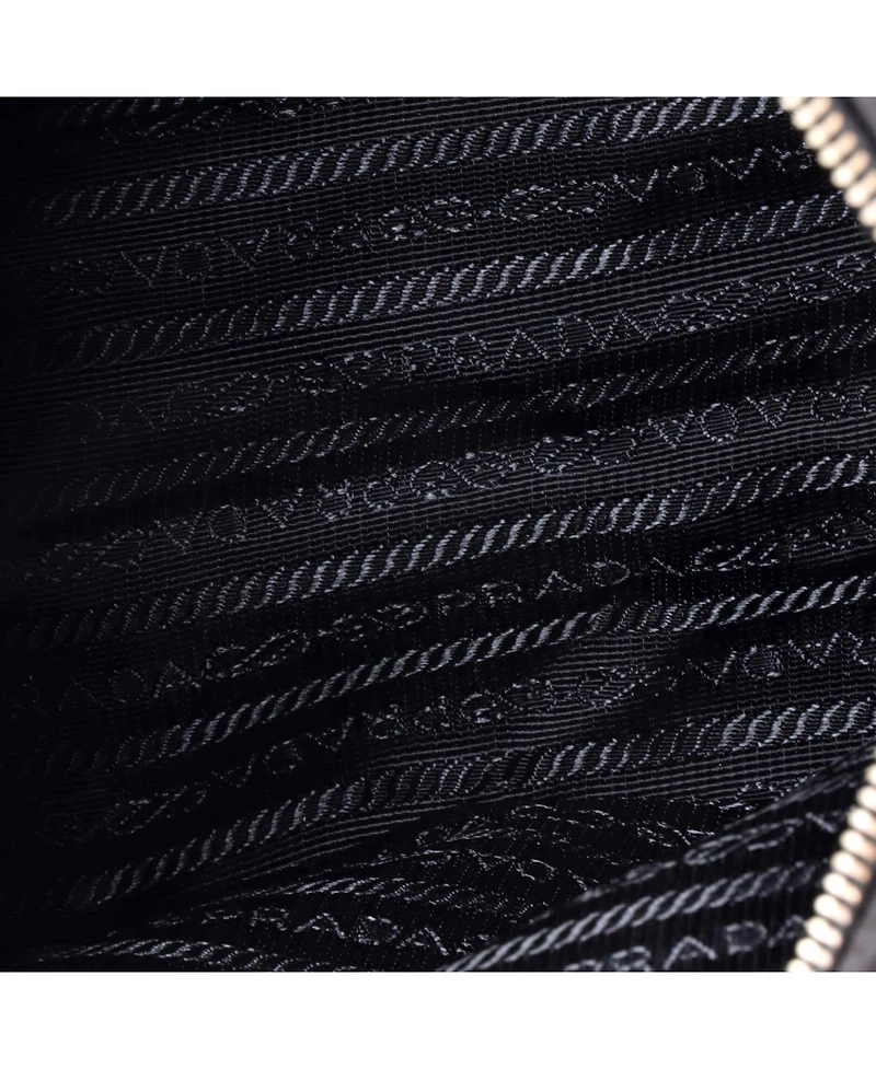 Pre-Owned Prada Large Double Buckle Flap Messenger Bag Tessuto