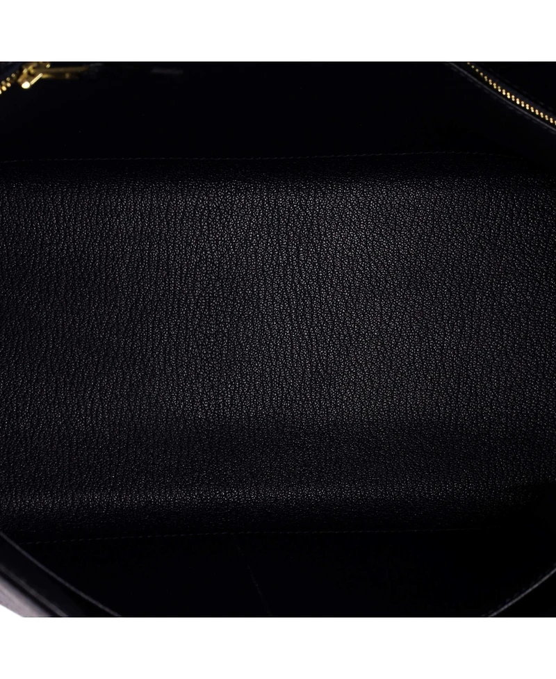 Pre-Owned HERMES Kelly Handbag Blue Togo with Gold Hardware