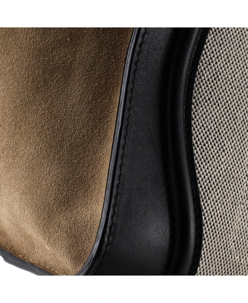 Pre-Owned Celine Micro Tricolor Luggage Bag Canvas and Leather