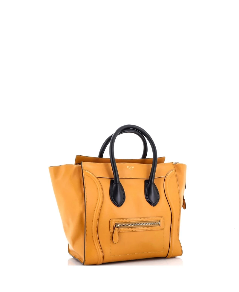 Pre-Owned Celine Mini Bicolor Luggage Bag Leather