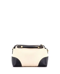 Pre-Owned Fendi Medium Logo By The Way Satchel Canvas and Leather