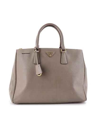 Pre-Owned Prada Large Double Zip Lux Tote Saffiano Leather