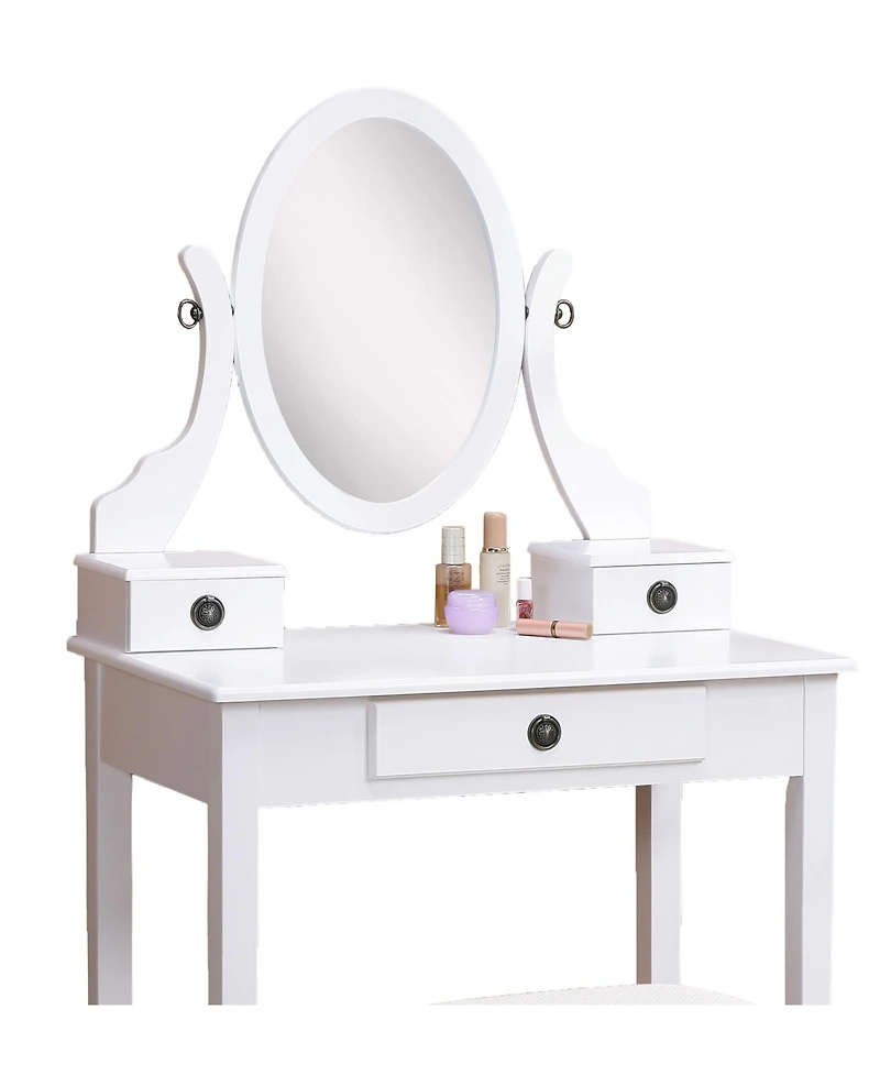 Flynama Timeless Classic Wooden Nightstand Finish Traditional Bedroom Storage Furniture with Drawers