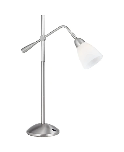 360 Lighting 25 3/4" High Modern Desk Lamp Adjustable Height Brushed Nickel Finish Metal Single Home Office