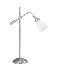 360 Lighting 25 3/4" High Modern Desk Lamp Adjustable Height Brushed Nickel Finish Metal Single Home Office