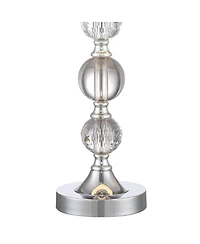 360 Lighting Solange 25" High Modern Luxe Table Lamps Set of 2 Metal Stacked Crystal for Living Room Bedroom