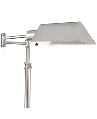 Regency Hill Jenson Traditional 54" Tall Pharmacy Floor Lamp with Smart Socket Brushed Nickel Adjustable Swing Arm for Living Room Reading