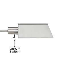 Regency Hill Jenson Traditional 54" Tall Standing Floor Lamps Set of 2 Lights Swing Arm Pharmacy Adjustable Brushed Nickel