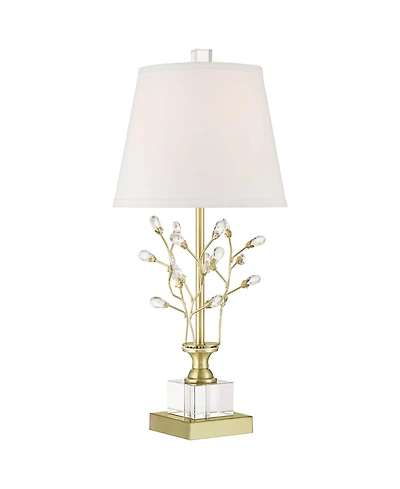 Vienna Full Spectrum Moritz 21 1/2" High Branch Small Traditional Accent Table Lamp Metal Crystal Single Living Room