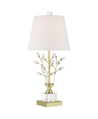 Vienna Full Spectrum Moritz 21 1/2" High Branch Small Traditional Accent Table Lamp Metal Crystal Single Living Room