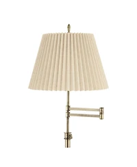 360 Lighting Westbury Modern 70" Tall Standing Floor Lamp Adjustable Swing Arm Height Pleated Fabric Lamp