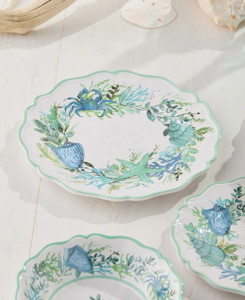 Certified International Sea Glass Dinner Plate, Set of 4