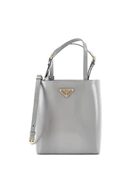 Pre-Owned Prada Logo Convertible Tote Brushed Leather