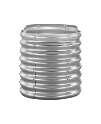 Gouun Oval Metal Raised Garden Bed, Galvanized Planter Box with Open Bottom