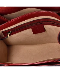 Pre-Owned Gucci Small Queen Margaret Top Handle Bag Gg Coated Canvas with Leather