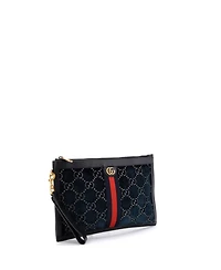 Pre-Owned Gucci Large Ophidia Zip Pouch Gg Velvet
