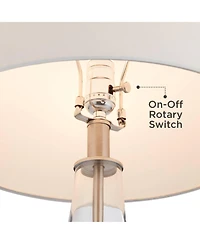 360 Lighting Marnie 27 3/4" Tall Curved Modern Coastal Table Lamps Set of 2 Art Glass Living Room Bedroom (Colors May Vary)