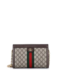 Pre-Owned Gucci Small Ophidia Chain Shoulder Bag Gg Coated Canvas