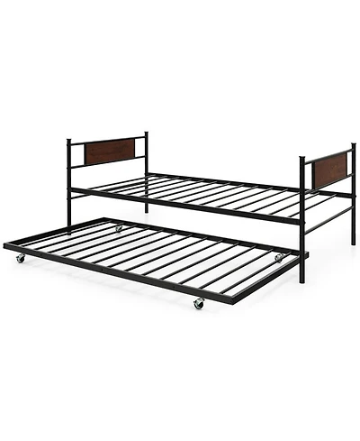 Gouun Metal Daybed with Trundle
