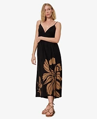 Sanctuary Women's Mira Embellished Volume V-Neck Maxi Dress