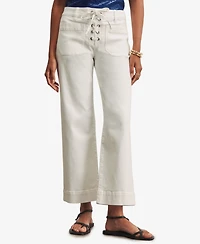 Sanctuary Women's Lace-Up Mariner Straight-Leg Denim Pants