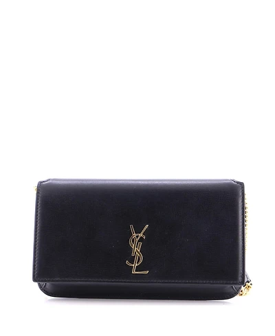 Pre-Owned Saint Laurent Classic Monogram Phone Holder Shoulder Bag Leather