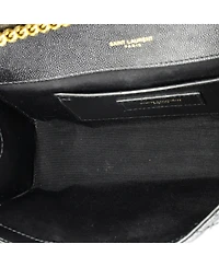 Pre-Owned Saint Laurent Small Classic Monogram Envelope Satchel Mixed Matelasse Leather