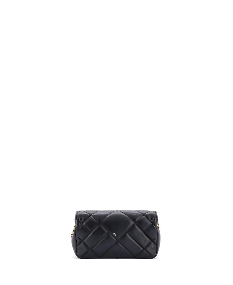 Pre-Owned Versace Mini Medusa Icon Chain Flap Bag Quilted Leather