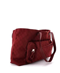 Pre-Owned Gucci Large Front Pocket Debossed Logo Tote Gg Canvas