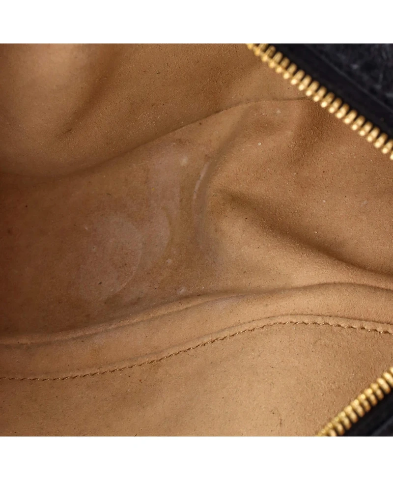 Pre-Owned Gucci Small Gg Marmont Shoulder Bag Diagonal Quilted Gg Canvas with Leather