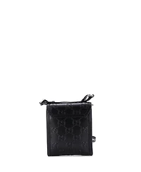 Pre-Owned Gucci Small Flap Crossbody Bag Gg Embossed Perforated Leather